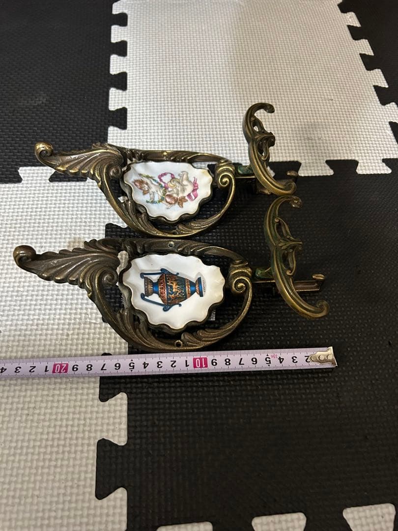 2個セット　アンティーク　ヴィンテージ　コート掛け　真鍮　ヨーロッパ