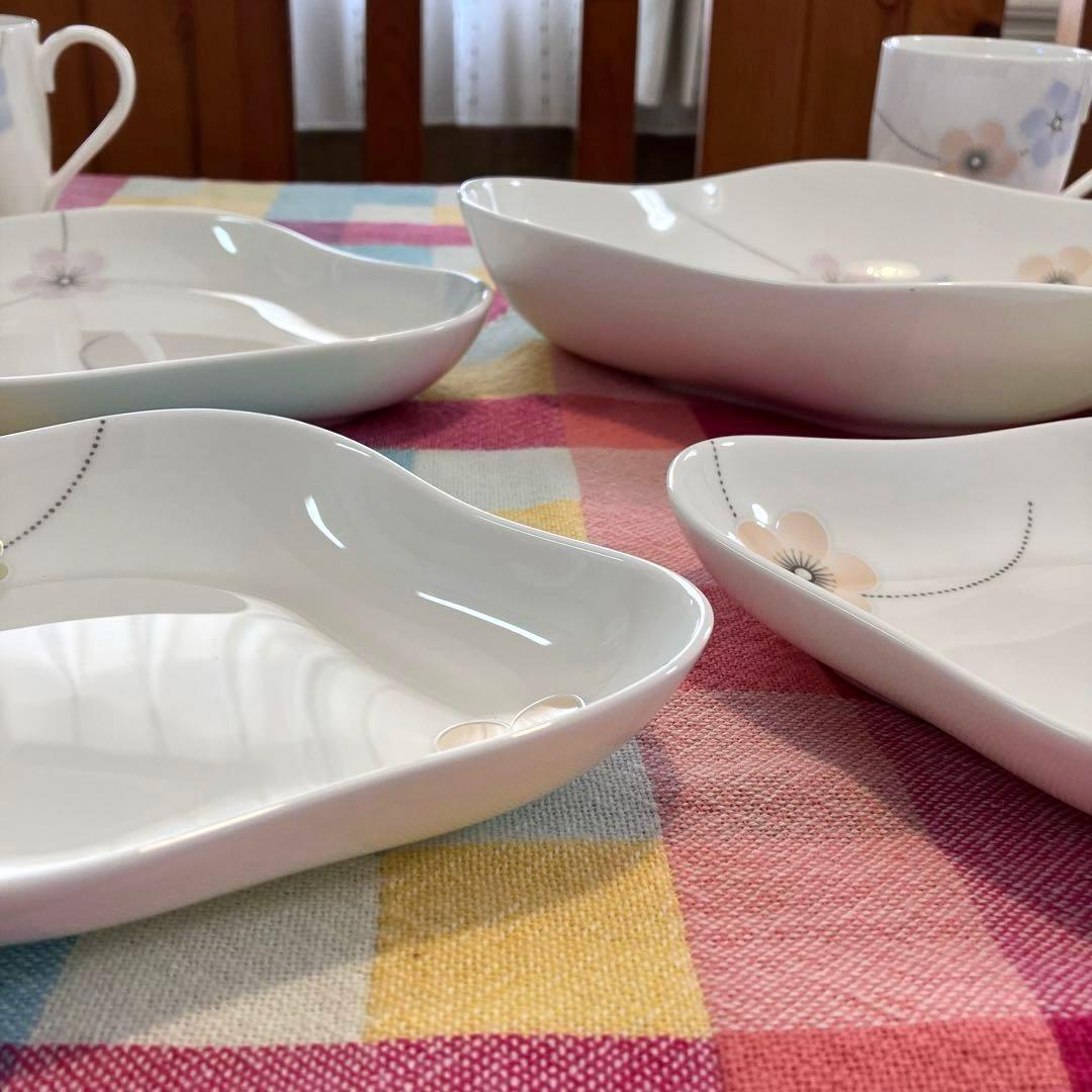 ノリタケ ボーンチャイナ／オーバル 菱形 プレート ボウル マグカップ