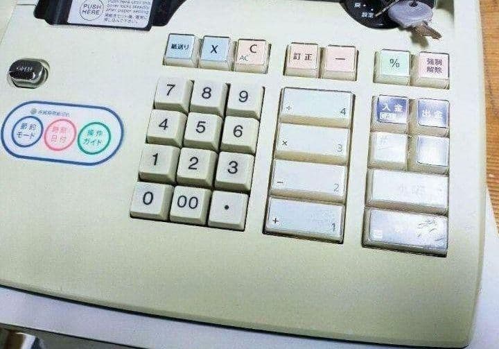 カシオレジスター　TE-M80　中古品　人気機種感熱紙　送料無料　923044