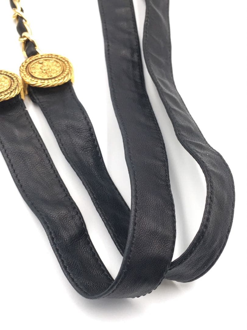 シャネル　CHANEL レザー　チェーン　ベルト