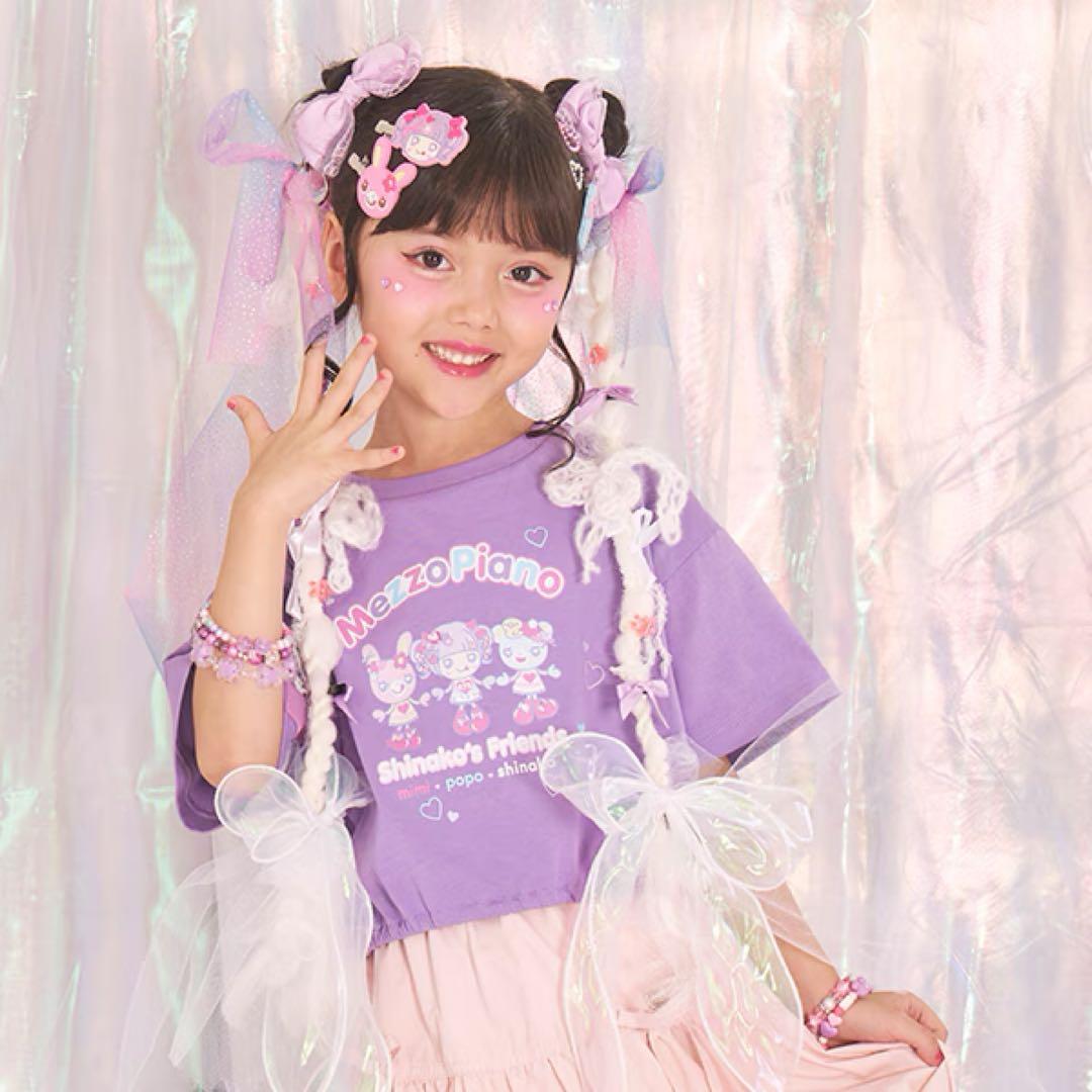 【新品未使用】メゾピアノ　しなこちゃん　ミミポポ　Tシャツ　140