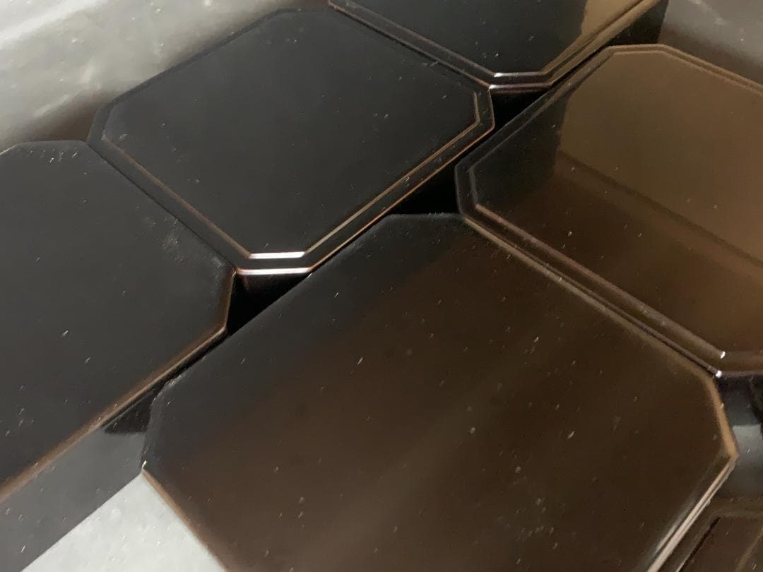 輪島塗 塩安製 真塗 天然木 縁高 菓子器 共箱 茶道具 茶懐石道具 803