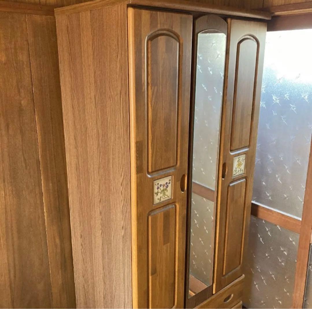 洋服ダンス　木製　チェスト　天然木