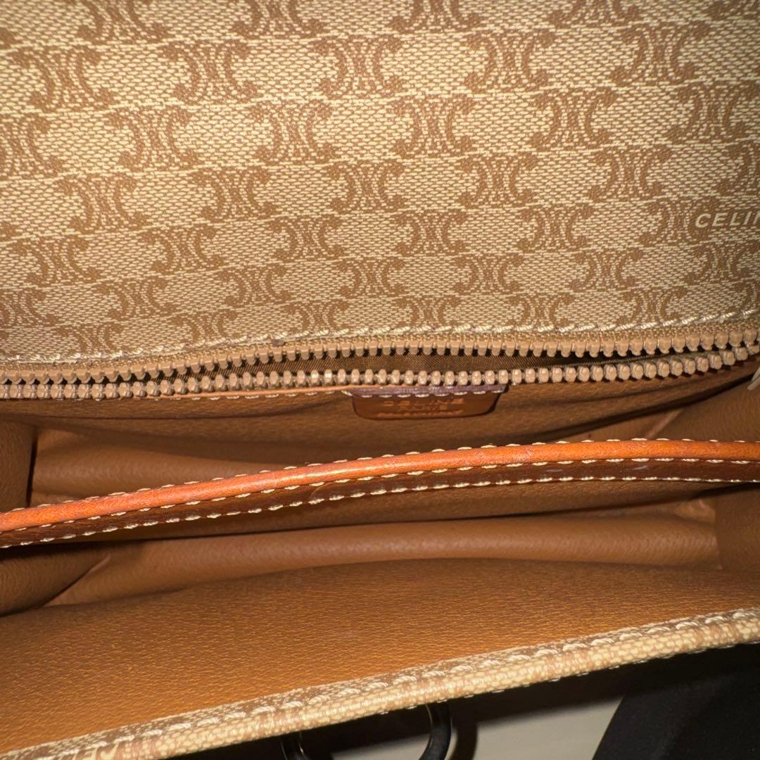 CELINE ヴィンテージ　マカダム ベージュ ショルダーバッグ