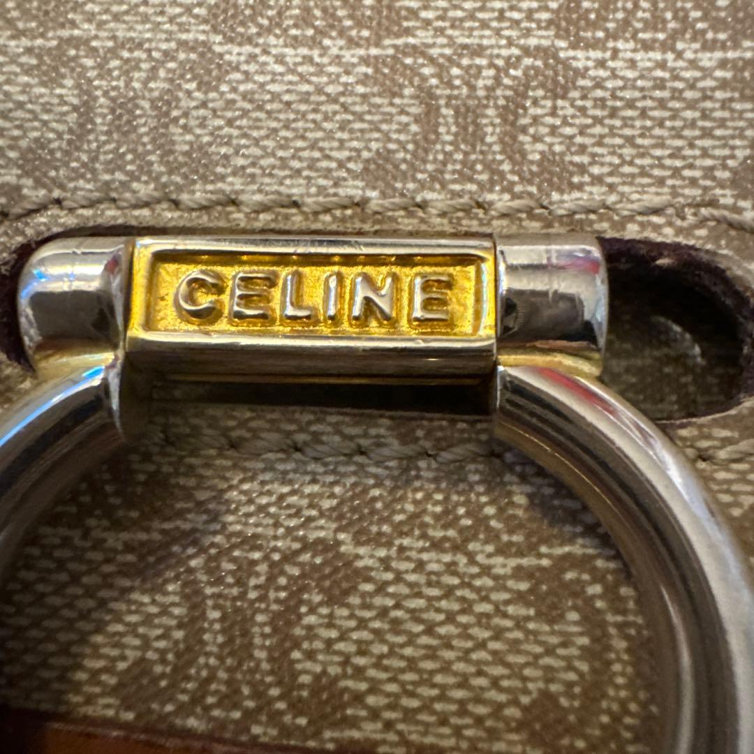 CELINE ヴィンテージ　マカダム ベージュ ショルダーバッグ