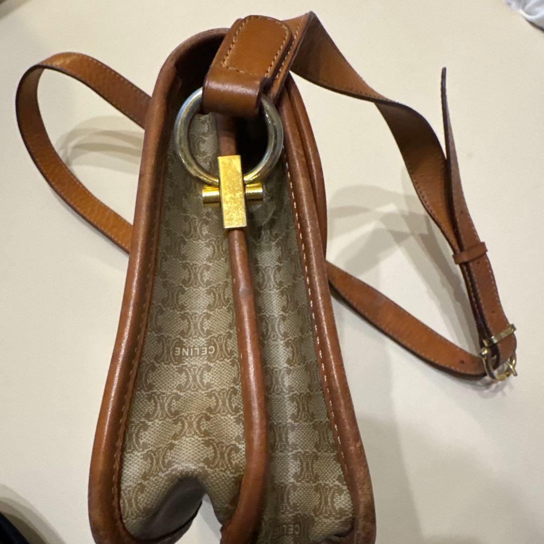 CELINE ヴィンテージ　マカダム ベージュ ショルダーバッグ