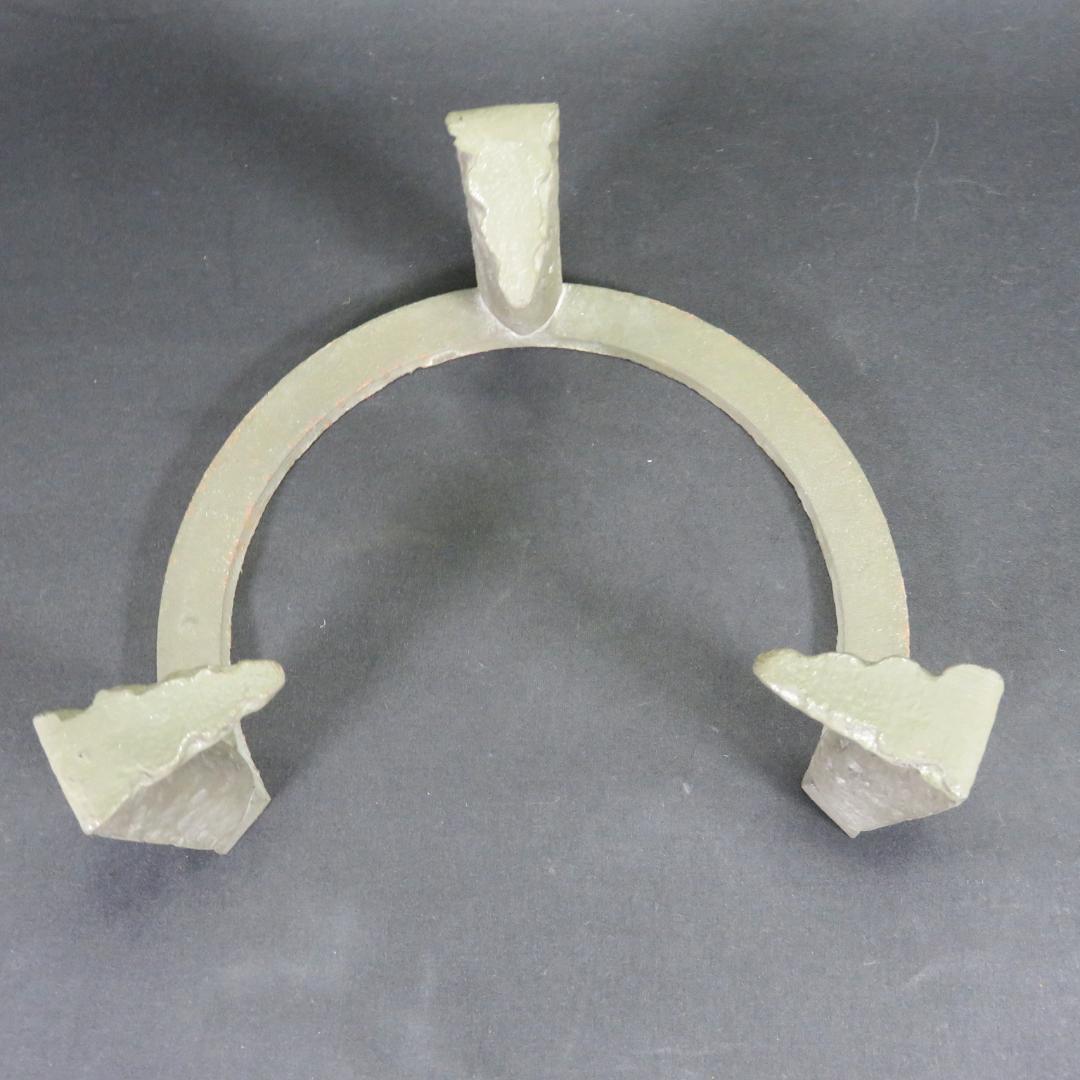 風炉 鬼爪 敷瓦 前瓦 法伝 茶道具 銘 五徳 銅 鉄