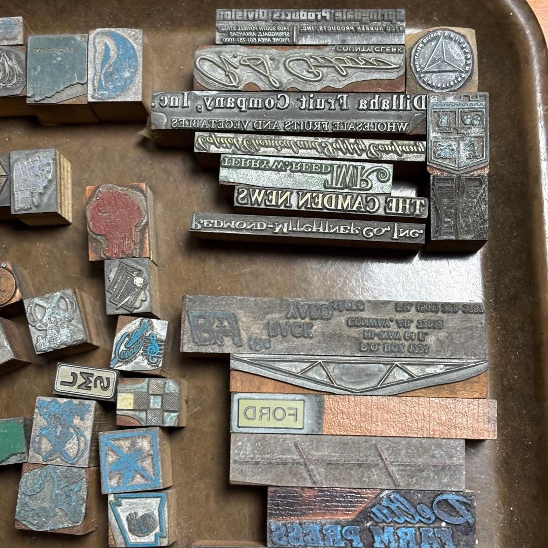 SALE！USAアンティーク メタル スタンプ 活版印刷 当時物88点セット！①