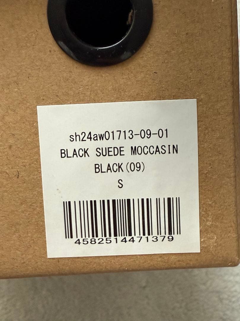【完売品】shiun BLACK SUEDE MOCCASIN Sサイズ