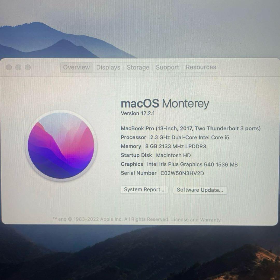 Apple MacBook Pro 13インチ2017 本体　箱充電器付き