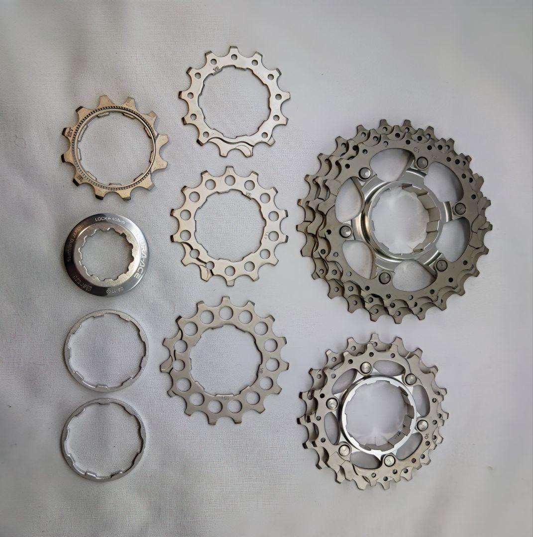 【新品未使用】シマノデュラエースCS-7700スプロケット9s(チタン製3枚)