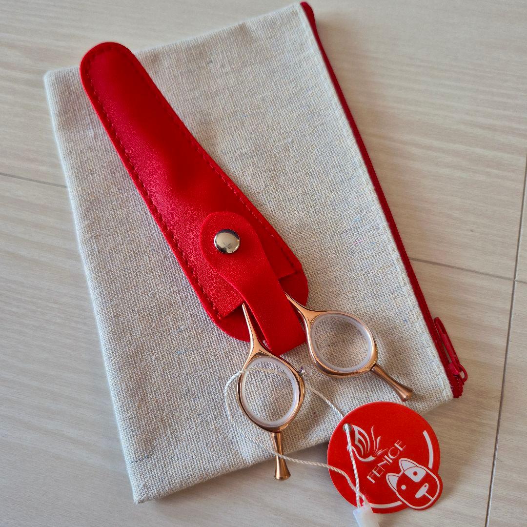 新品★フェニーチェ カーブシザー★ギザ刄 トリミングシザー6.5インチ