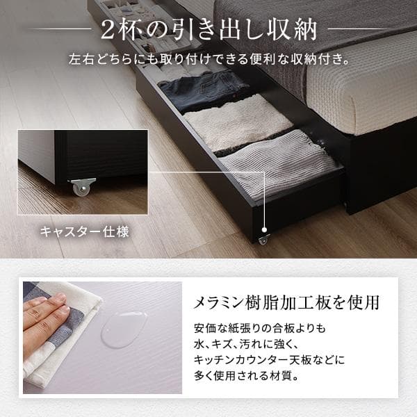 ベッド  ホワイト ダブル ポケットコイルマットレス付きds-2333085