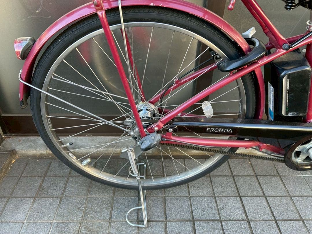 中古電動自転車 ブリヂストン フロンティア26インチ レッド 横浜 №6874