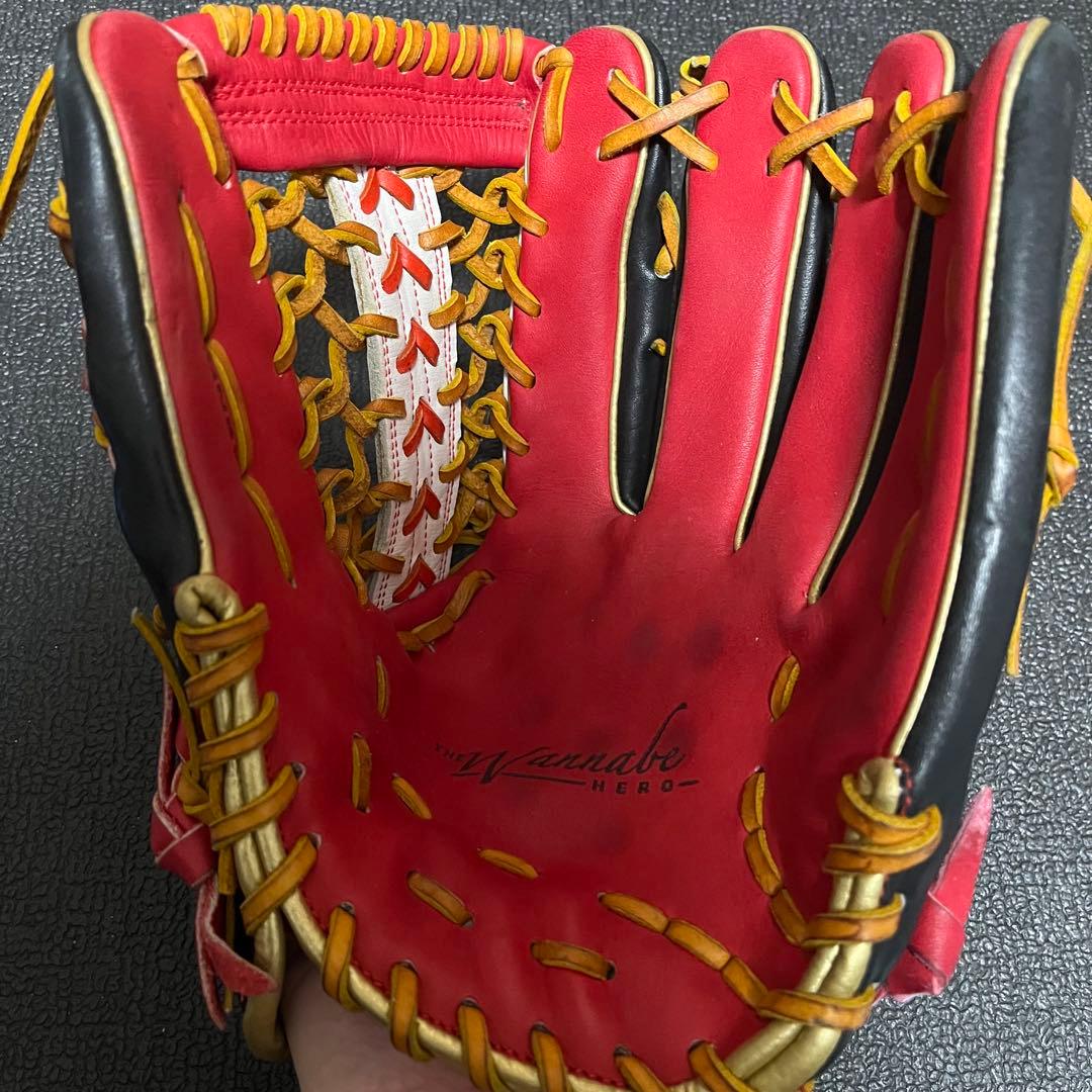 Wilson ワナビーヒーロー 軟式 野球 グローブ 赤/黒/白 160
