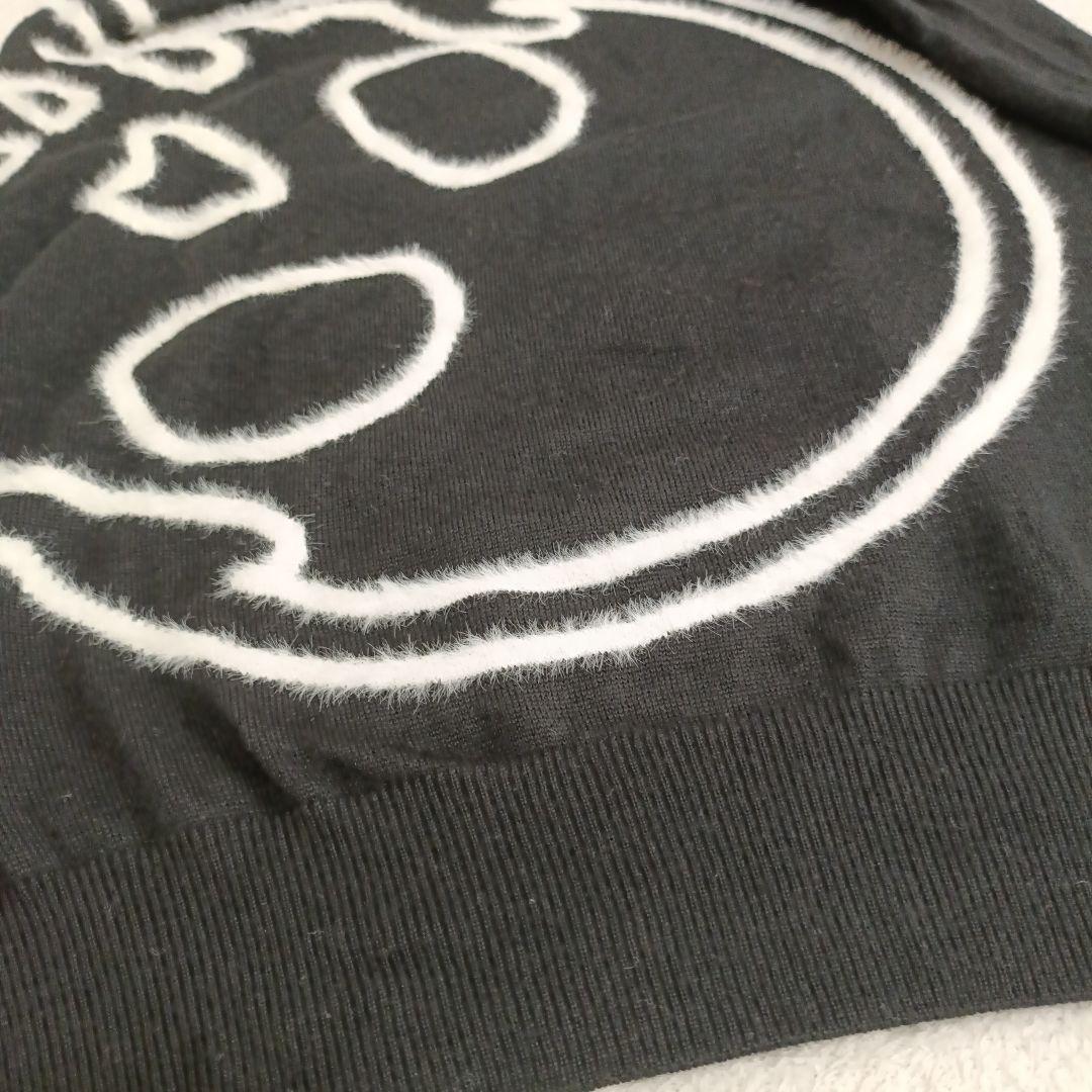 【美品】MARK & LONA スカルプリント セーター　48　Ｌサイズ　黒