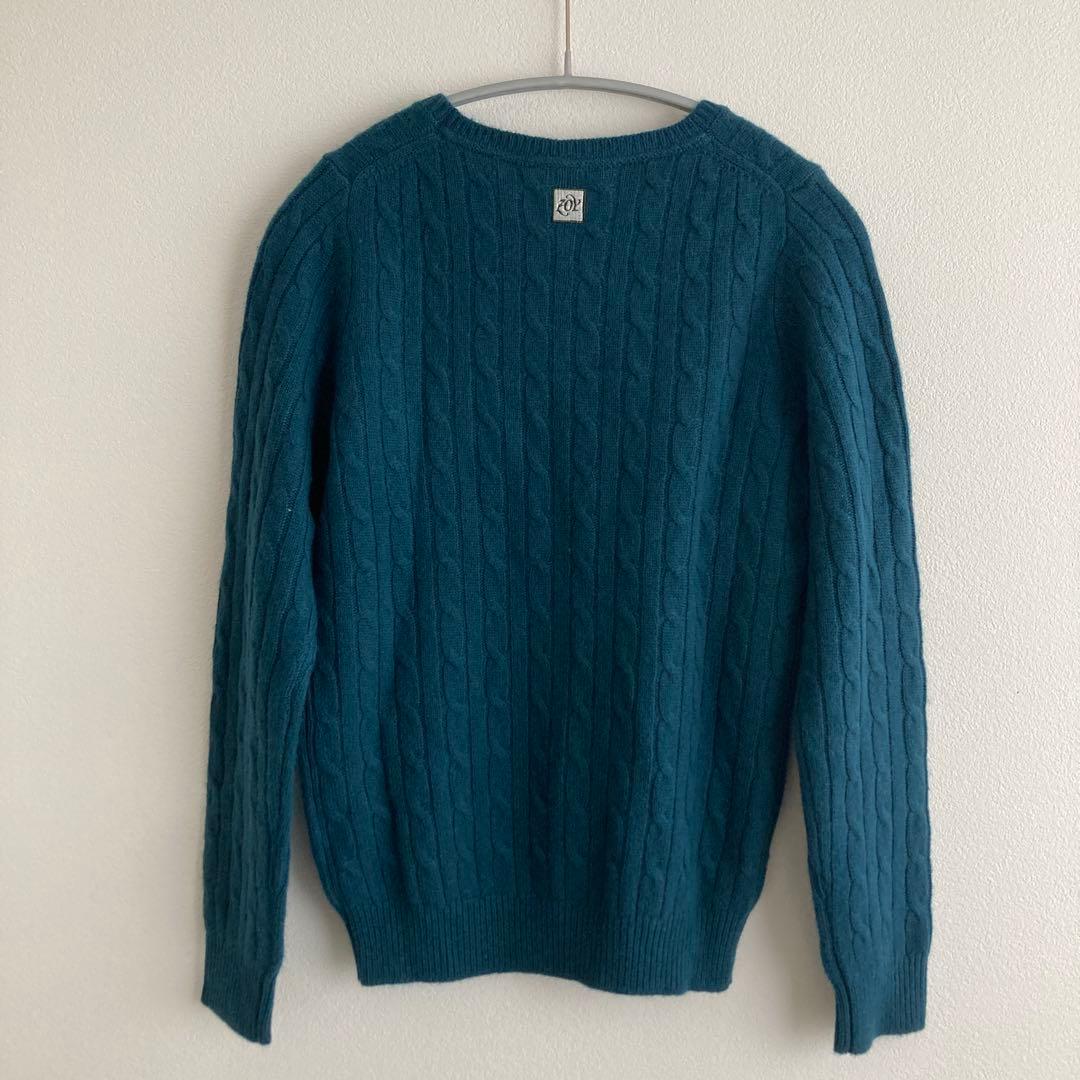 新品ゾーイZOY ティール長袖ケーブルニットセーターレディースSゴルフ