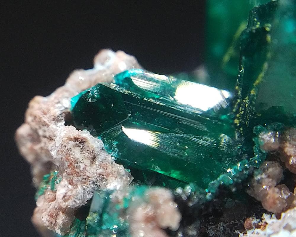 526 ダイオプテーズ プランへ石 翠銅鉱 クラスター コンゴ産