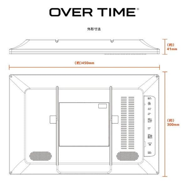 19インチ液晶/地デジチューナー搭載 DVDプレーヤー 車載対応DVDTV