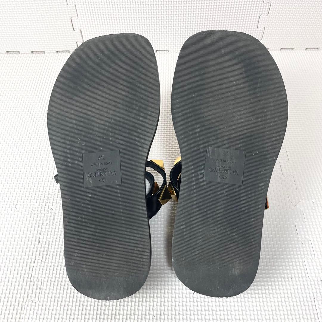 極美品　ヴァレンティノガラヴァーニ　サンダル　スタッズ　レザー　厚底　37サイズ