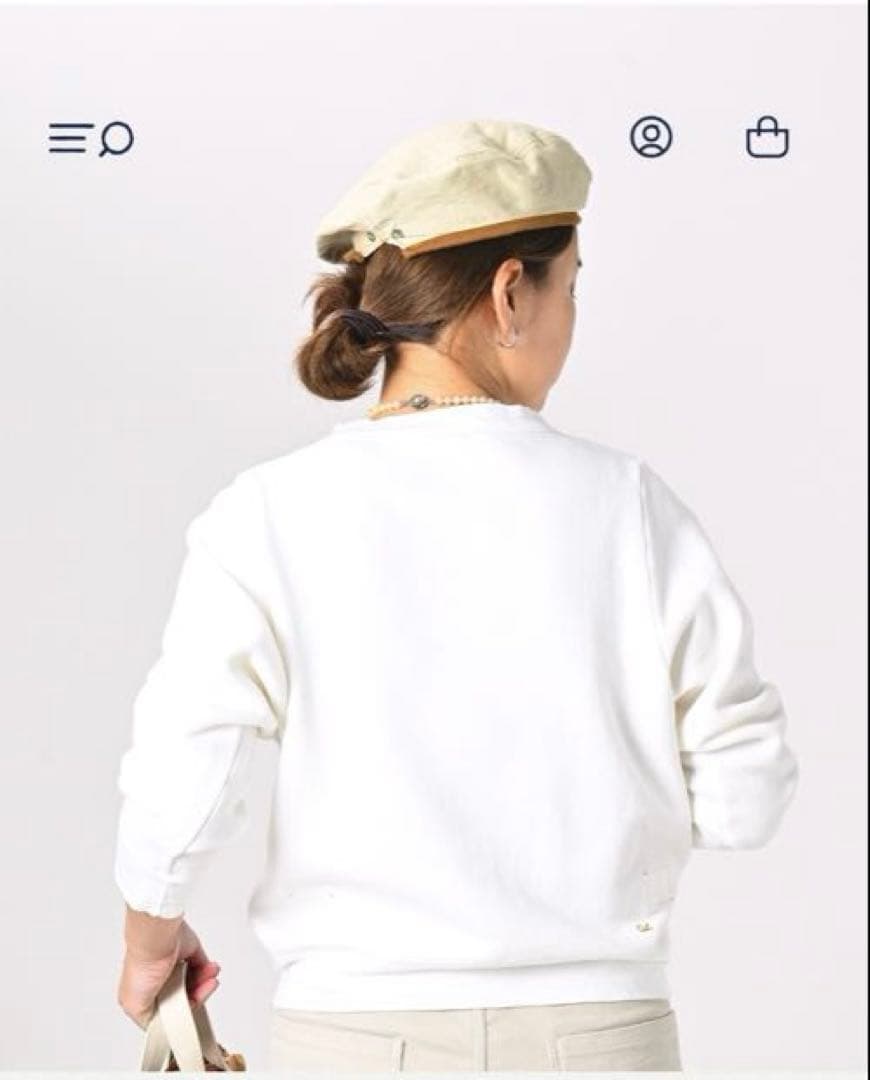 45R 葉山ものがたりカウアイちゃんベタッチプリントのパフスウェット　Mサイズ