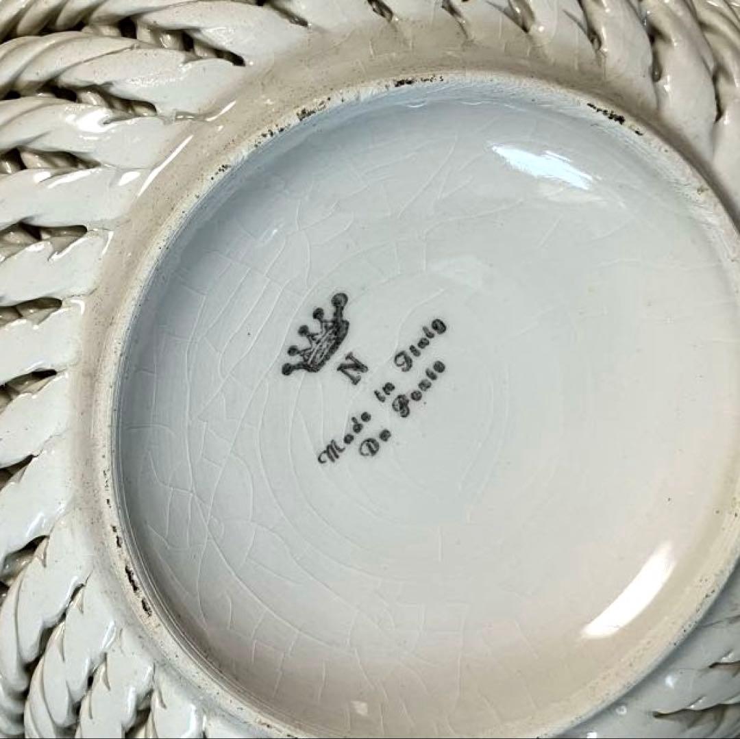 「De Fonte」陶器製 イタリア アンティーク花かご