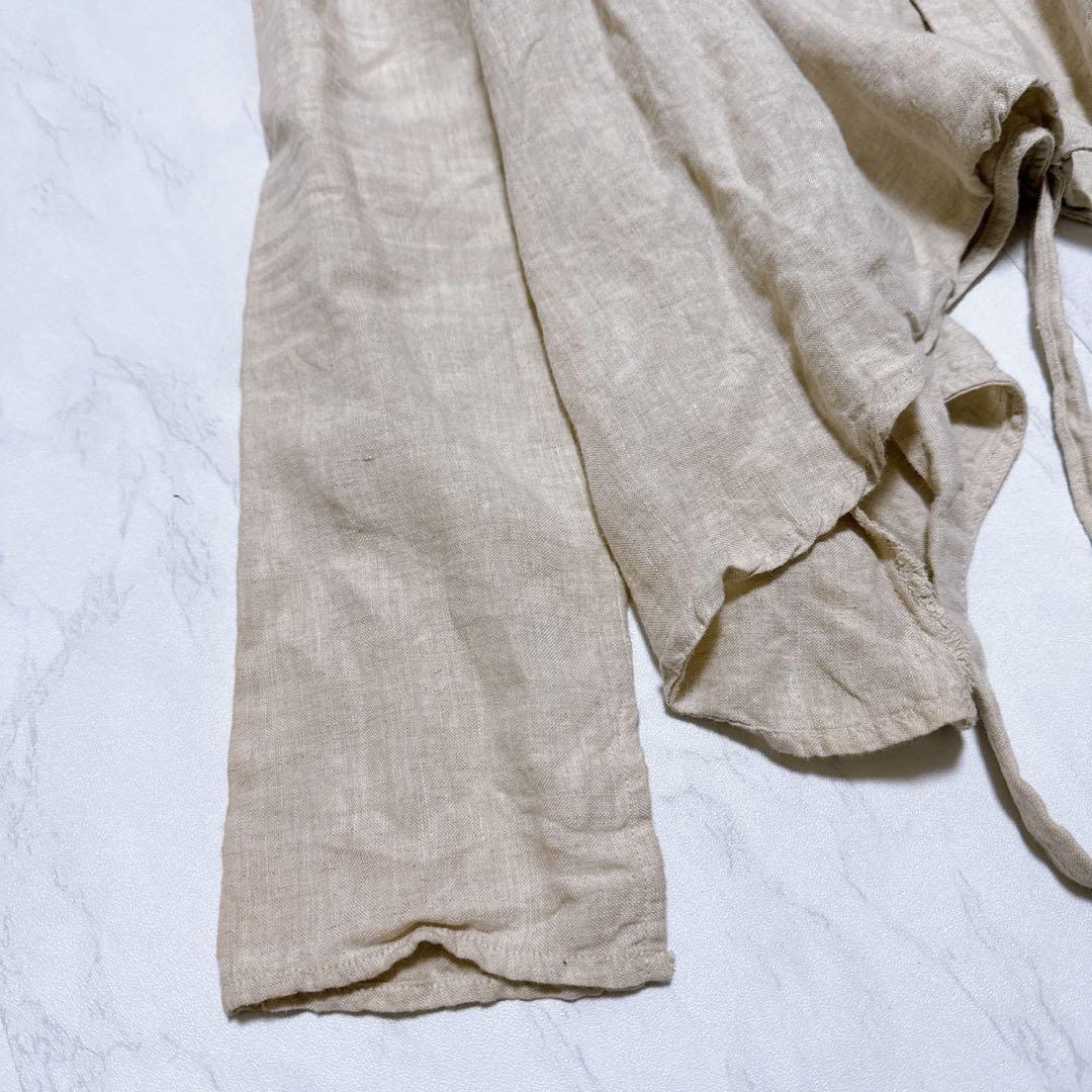 【希少】KAPITAL リネン 100% カシュクールシャツ 刺し子 生成り