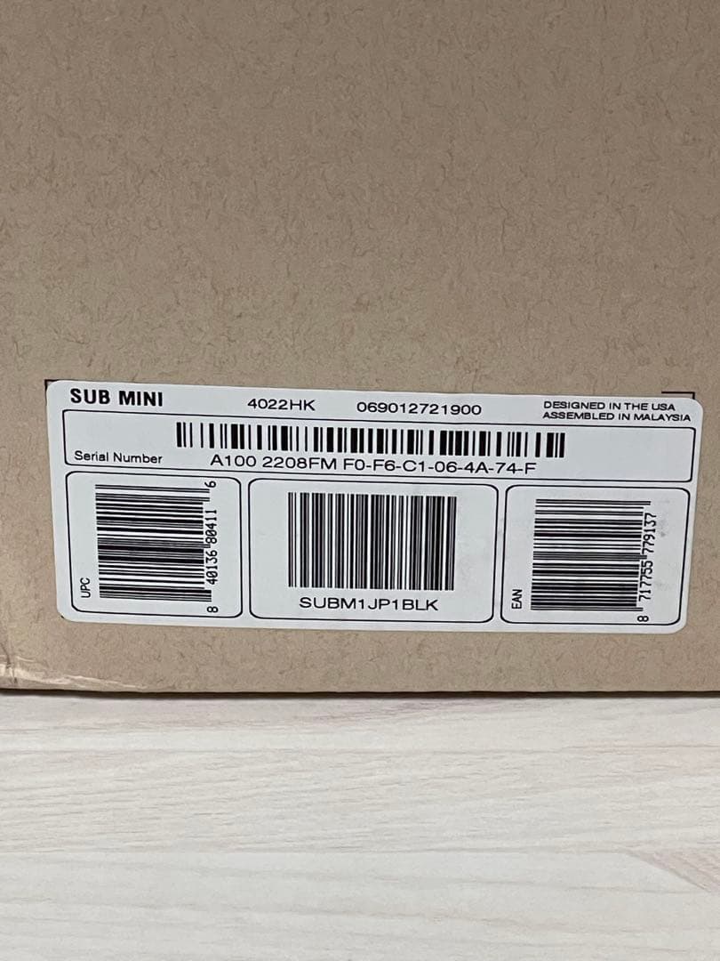 Sonos ソノス サブ ミニ サブウーファー SUBM1JP1BLK