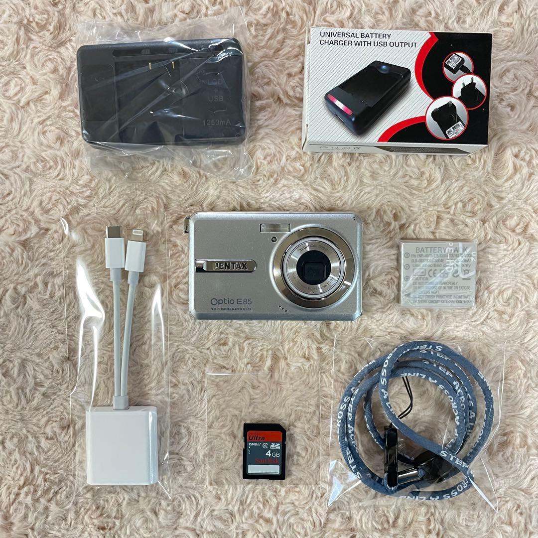 スマホ転送OK✨PENTAX Optio E85✨動作確認済 可愛すぎるコンデジ