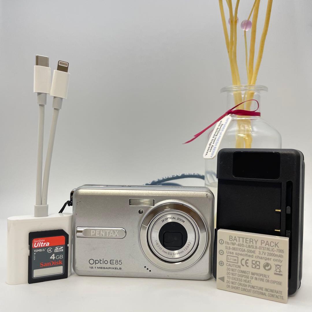 スマホ転送OK✨PENTAX Optio E85✨動作確認済 可愛すぎるコンデジ