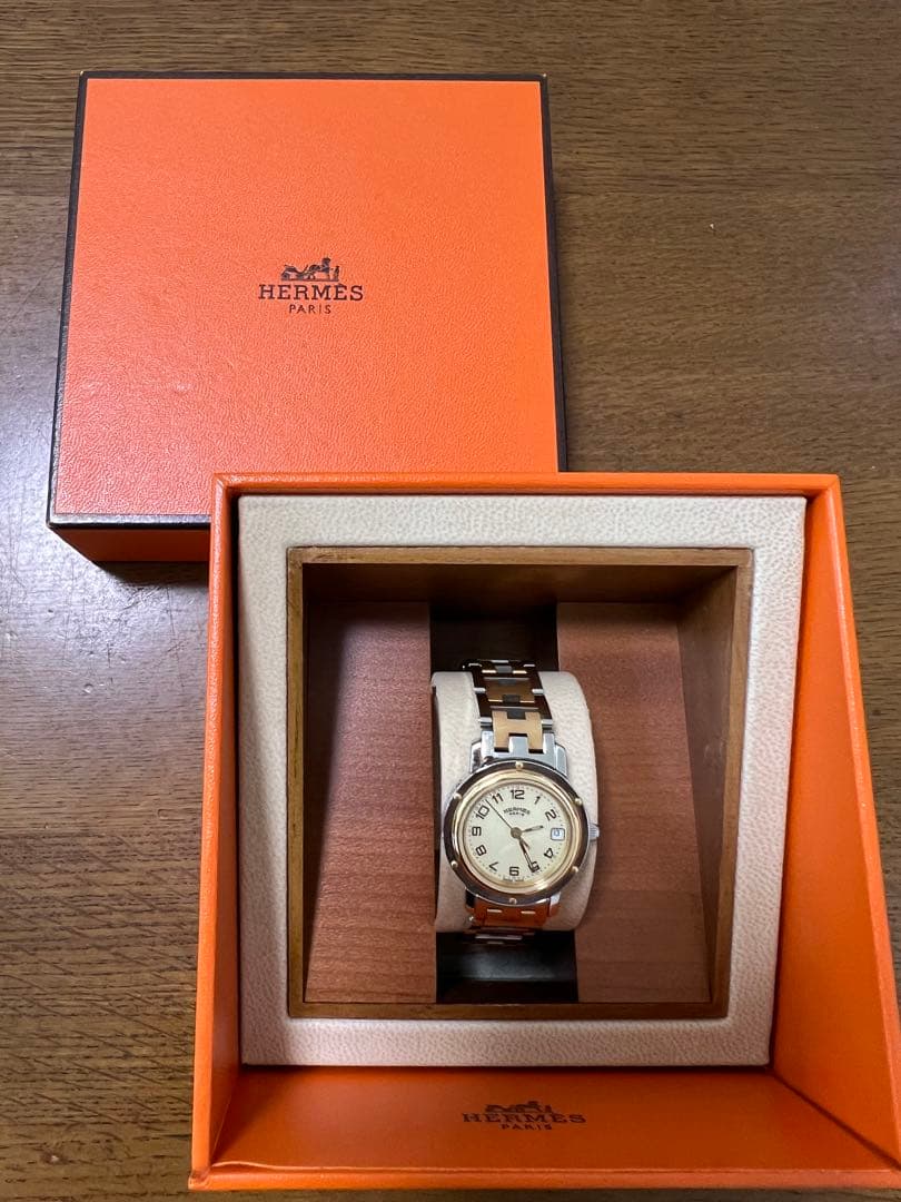 【正規品・美品】HERMES エルメス クリッパーCL4.220 レディース時計