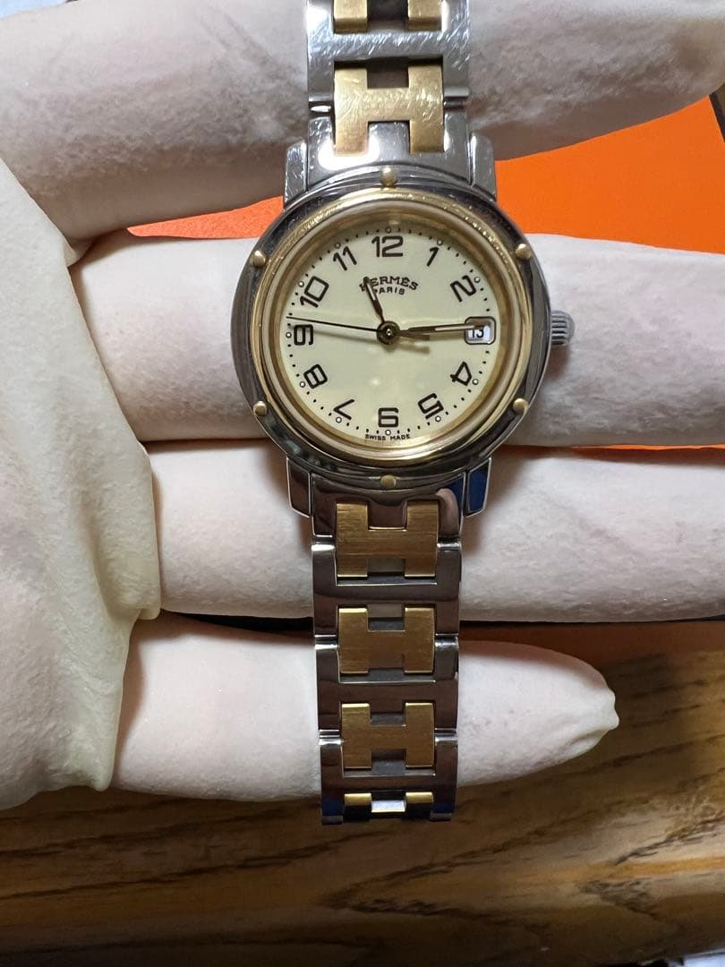 【正規品・美品】HERMES エルメス クリッパーCL4.220 レディース時計