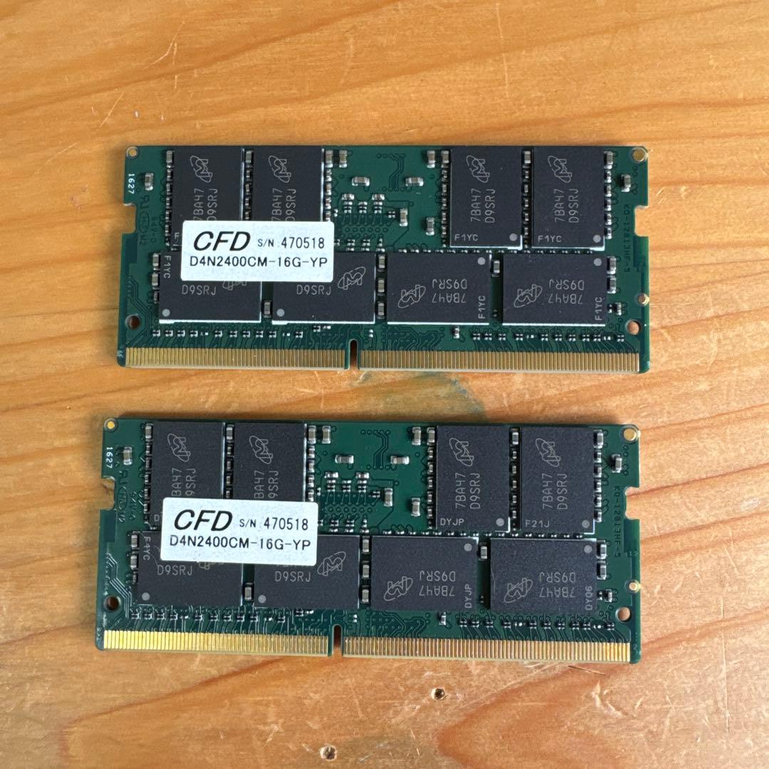 Crucial 16GB DDR4 2400MHz SO-DIMM メモリ
