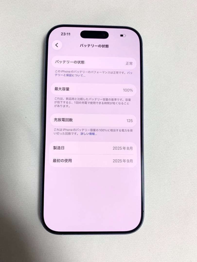 iPhone17 512GB ミストブルー 美品 バッテリー100% 付属品完備