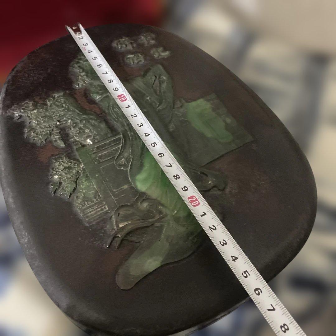 中国　硯箱　書道家