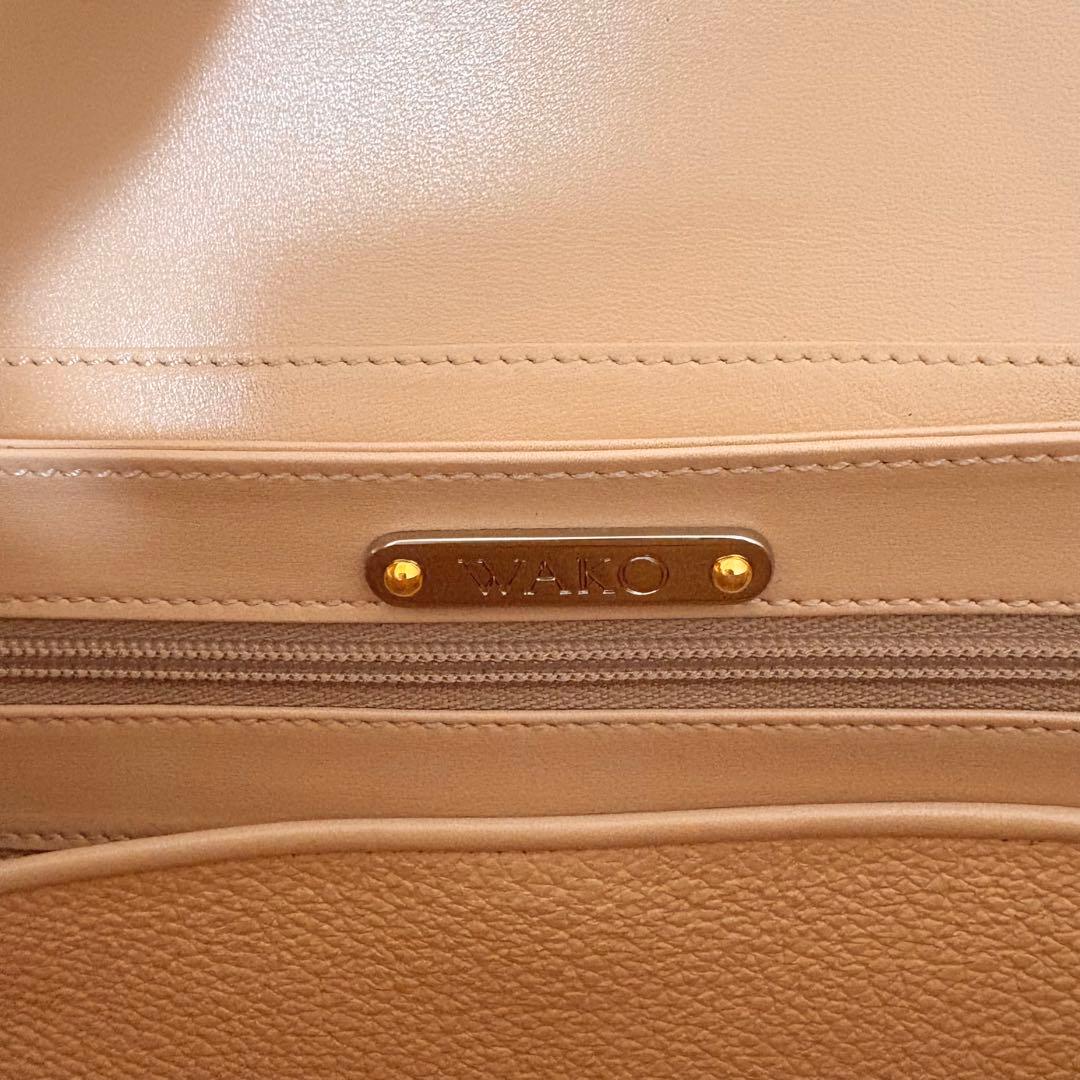 ★週末1000円引き中【美品】WAKO ハンドバッグ　銀座和光　ベージュ　レザー