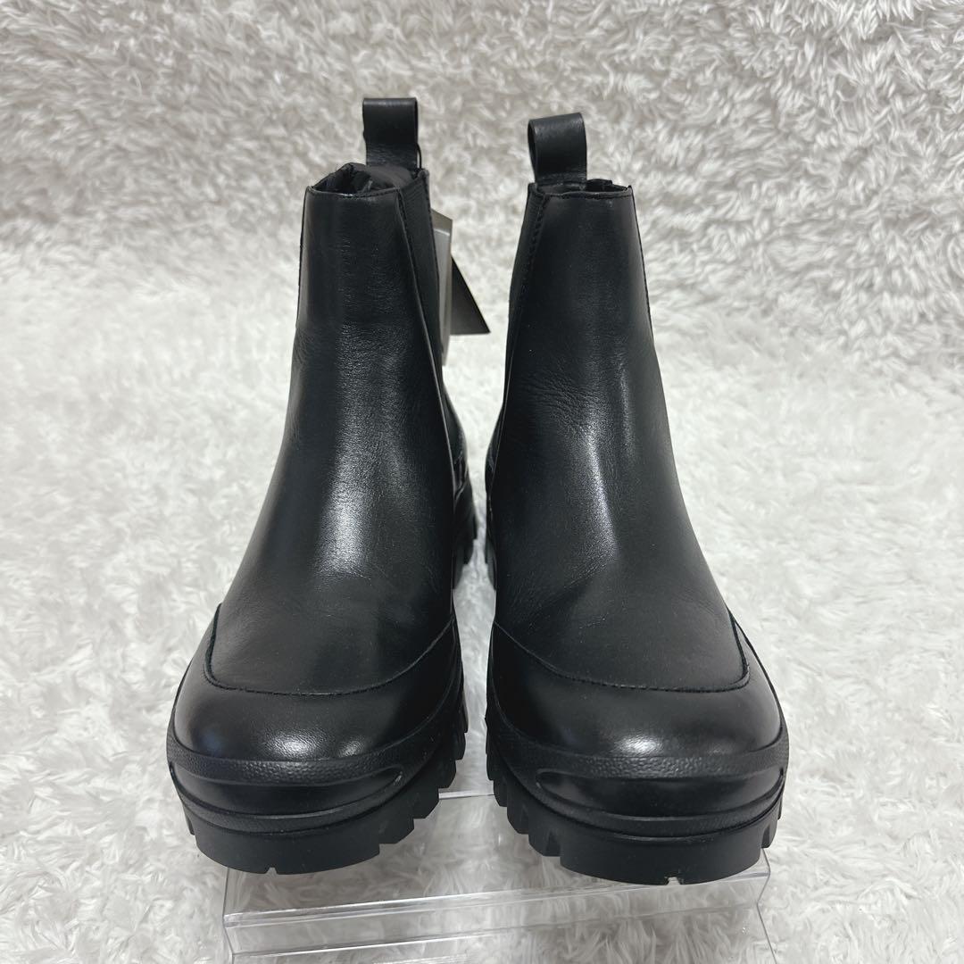 新品 ZARA フラットVIBRAM® ソール チェルシーブーツ　37