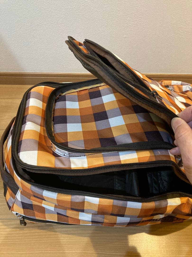BURTON ローラーパックSS チェック柄 3wayキャリーバッグ　中古品