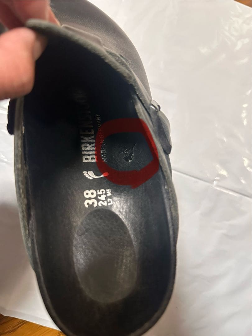 BIRKENSTOCK ブラック サボサンダル 38