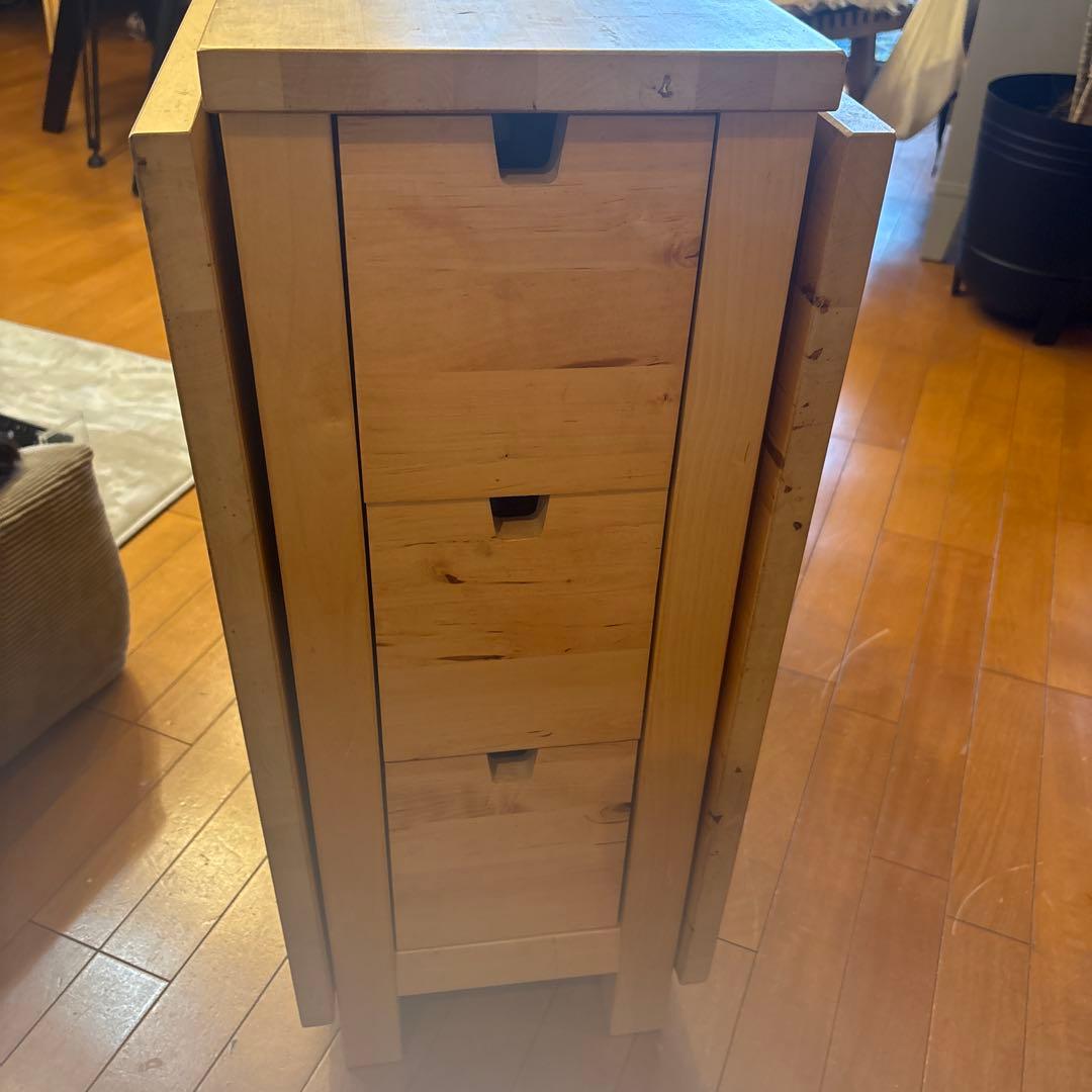IKEA NORDEN ノールデン 折り畳み ダイニングテーブル 引き出し付き