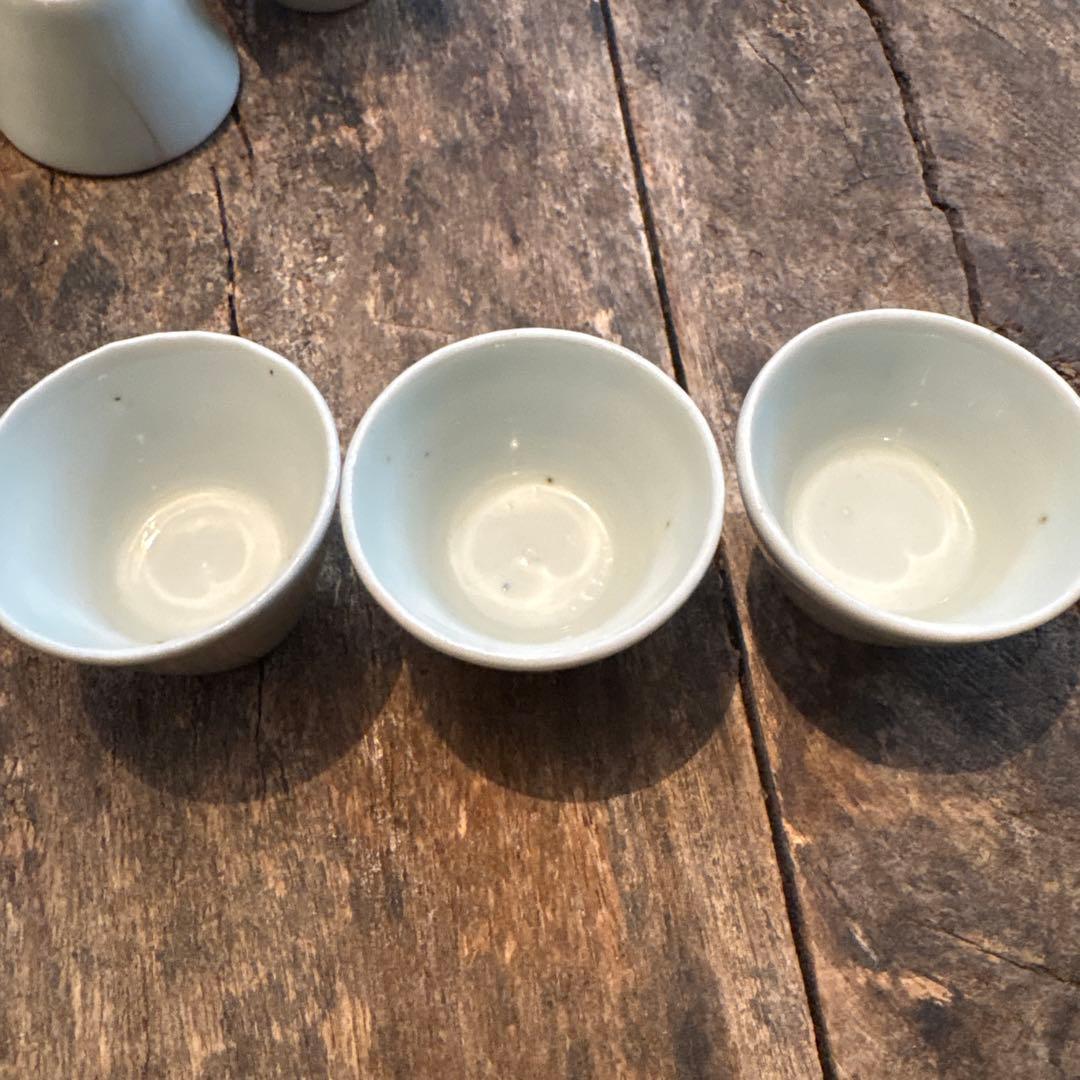 古伊万里　白磁　小猪口　10点　保存箱