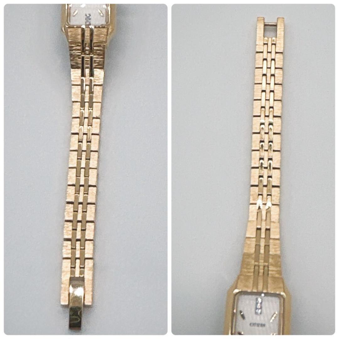 極美品 稼働 CITIZEN SHIPS別注 6Pダイヤ ゴールドブレス 腕時計
