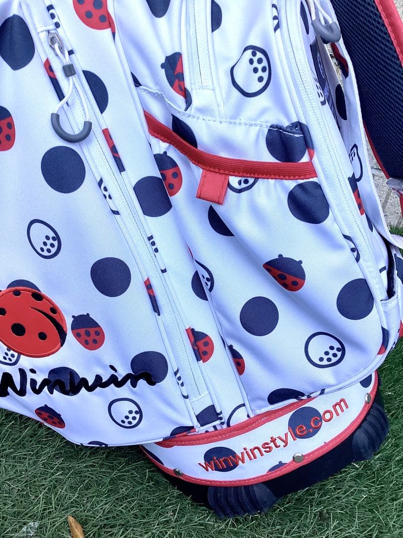 Winwin ウィンウィンスタイル水玉模様スタンドキャディバッグ