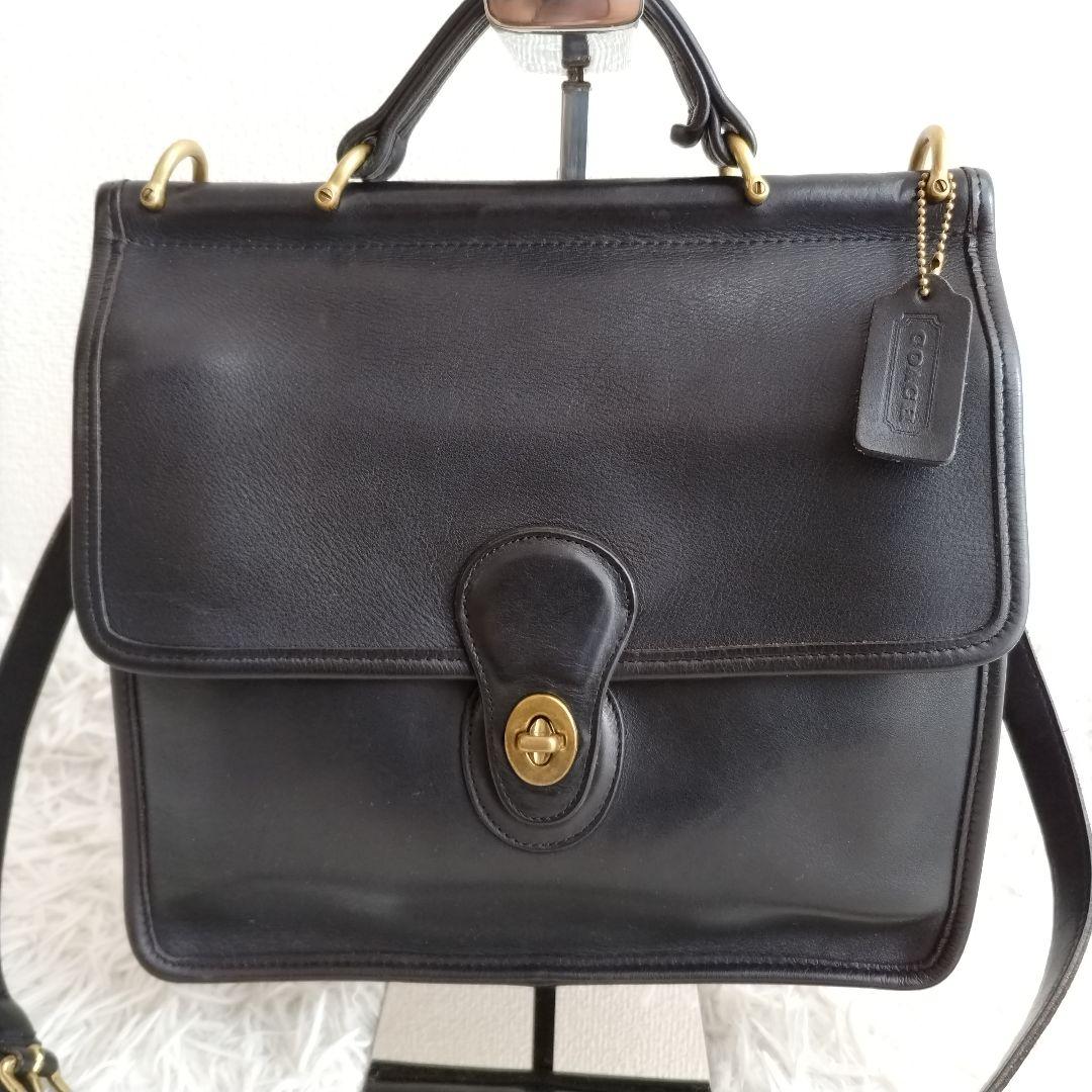 オールドコーチ　9927 ウィリス　ブラック　黒　 レザー ショルダーバッグ