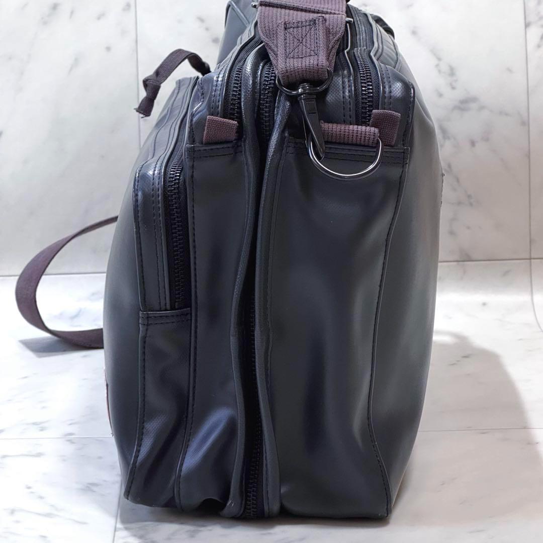 【良品】ラゲッジレーベル ライナー ショルダーバッグ ブラック 赤バッテン