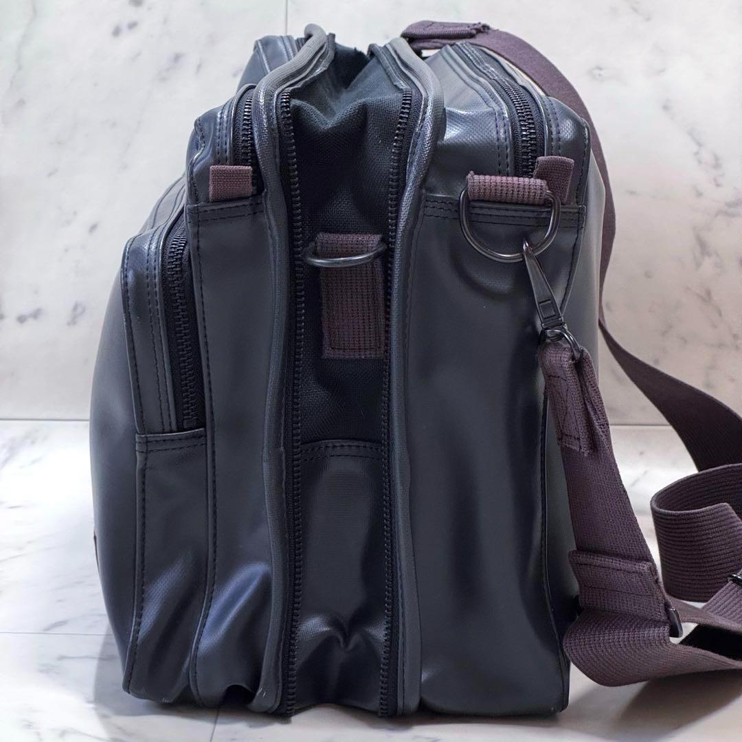 【良品】ラゲッジレーベル ライナー ショルダーバッグ ブラック 赤バッテン