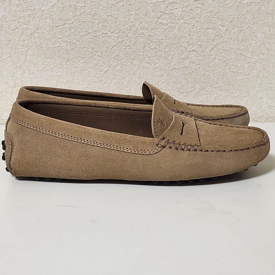 トッズ ドライビングシューズ 37 ベージュ ヌバック ゴンミーニ