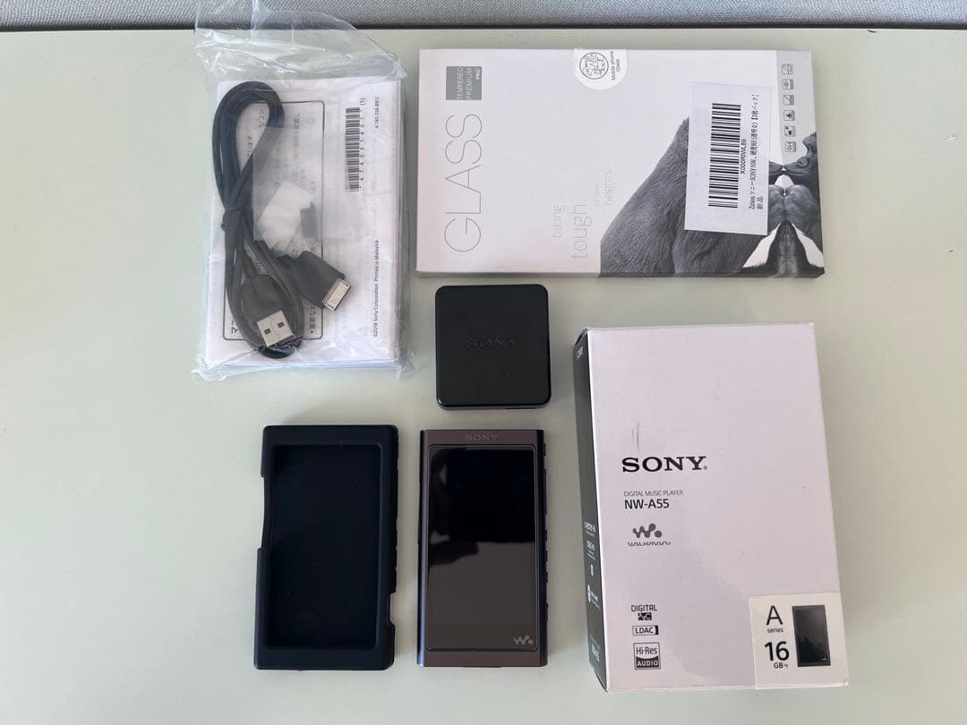 SONY NW-A55 16GB グレイッシュブラック　液晶フィルム、ケース付き