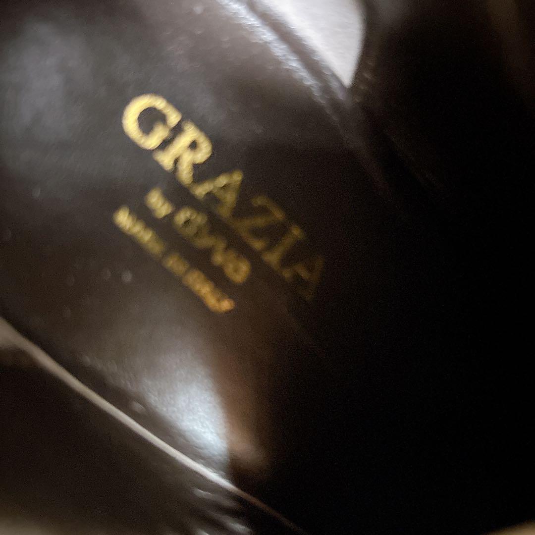 グラツィア ロングブーツ レザー 23cm イタリア製 サイドジップ ピンク