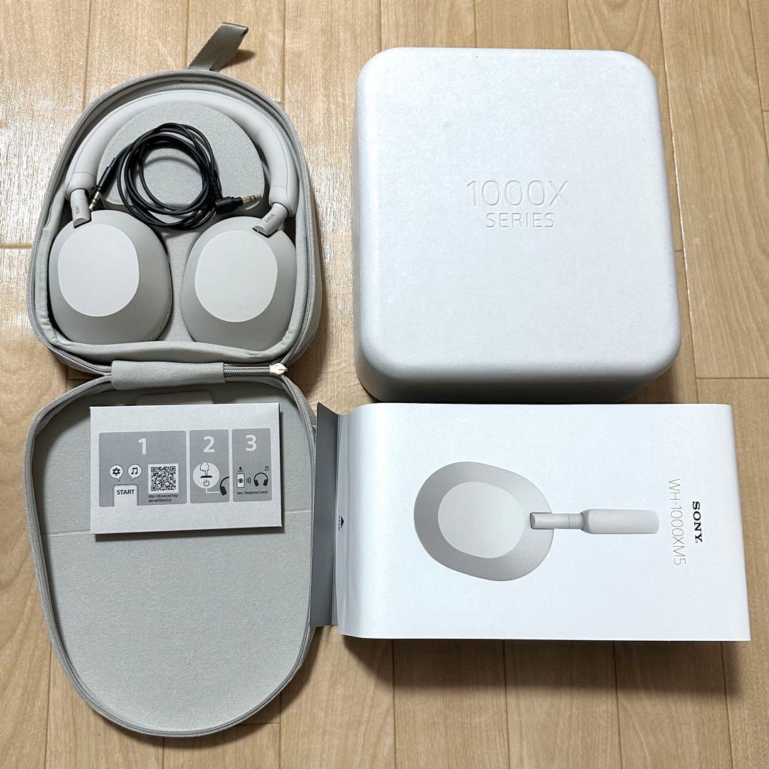 SONY WH-1000XM5 ホワイト（使用回数1回）